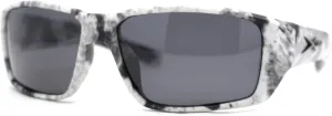 Polarized Xloop Camo Print Wrap Biker Style Sport Plastic Sunglasses
