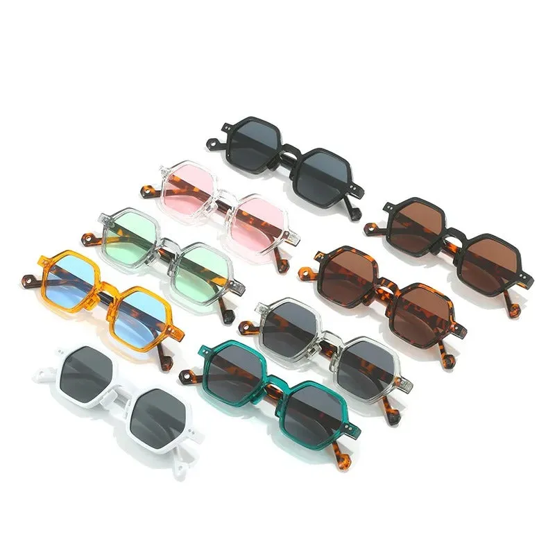 Polygon Frame Small Size Fashion Sunglasses for Women