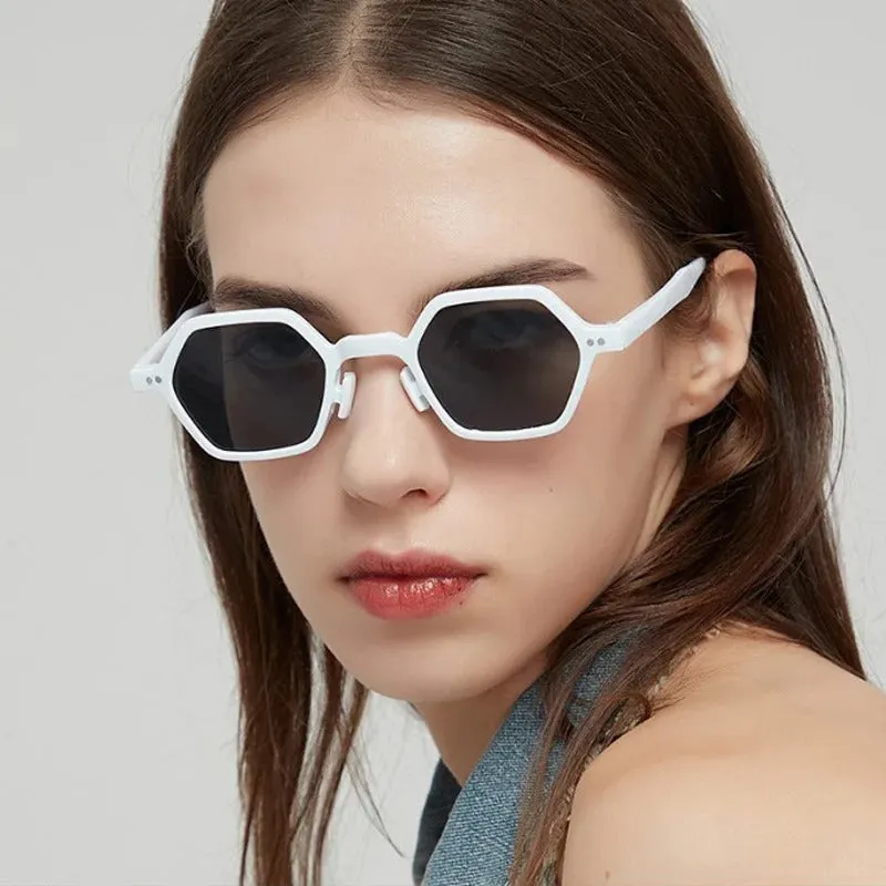 Polygon Frame Small Size Fashion Sunglasses for Women