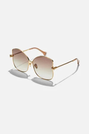 POOL SIDE PEDIGREE
 SUNGLASSES SOFT GOLD