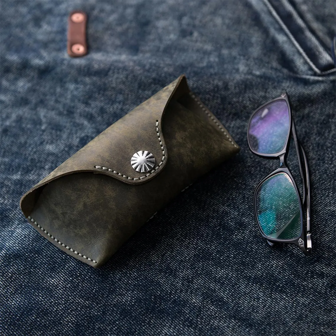 POPSEWING® Full Grain Leather Eyeglasses Case DIY Kit