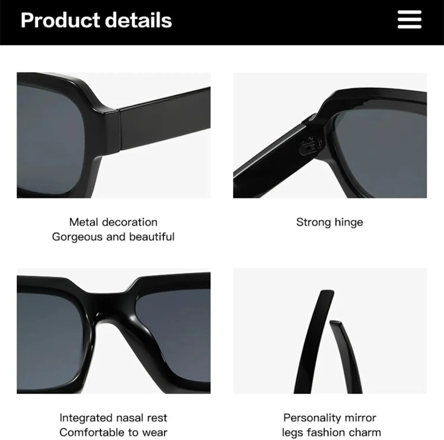 Popular Fashion Sunglasses for Women Retro Punk Uv400 Men Trending