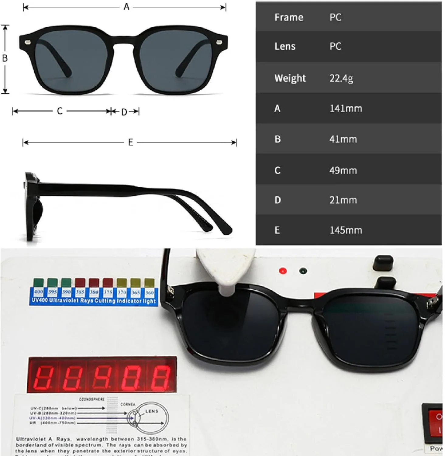 Popular Fashion Sunglasses Women Retro Rivets Yellow Blue Shades Uv400 Men Sun Glasses