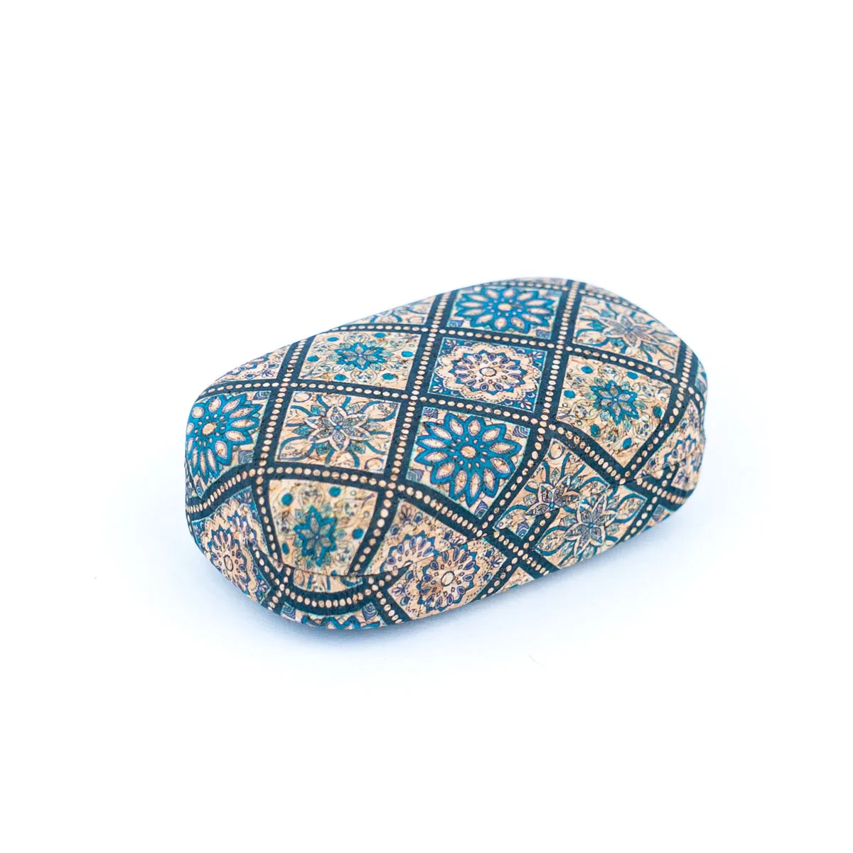 Printed Cork Contact Lens Case , Compact Design with Mirror （24units）L-105-MIX-24