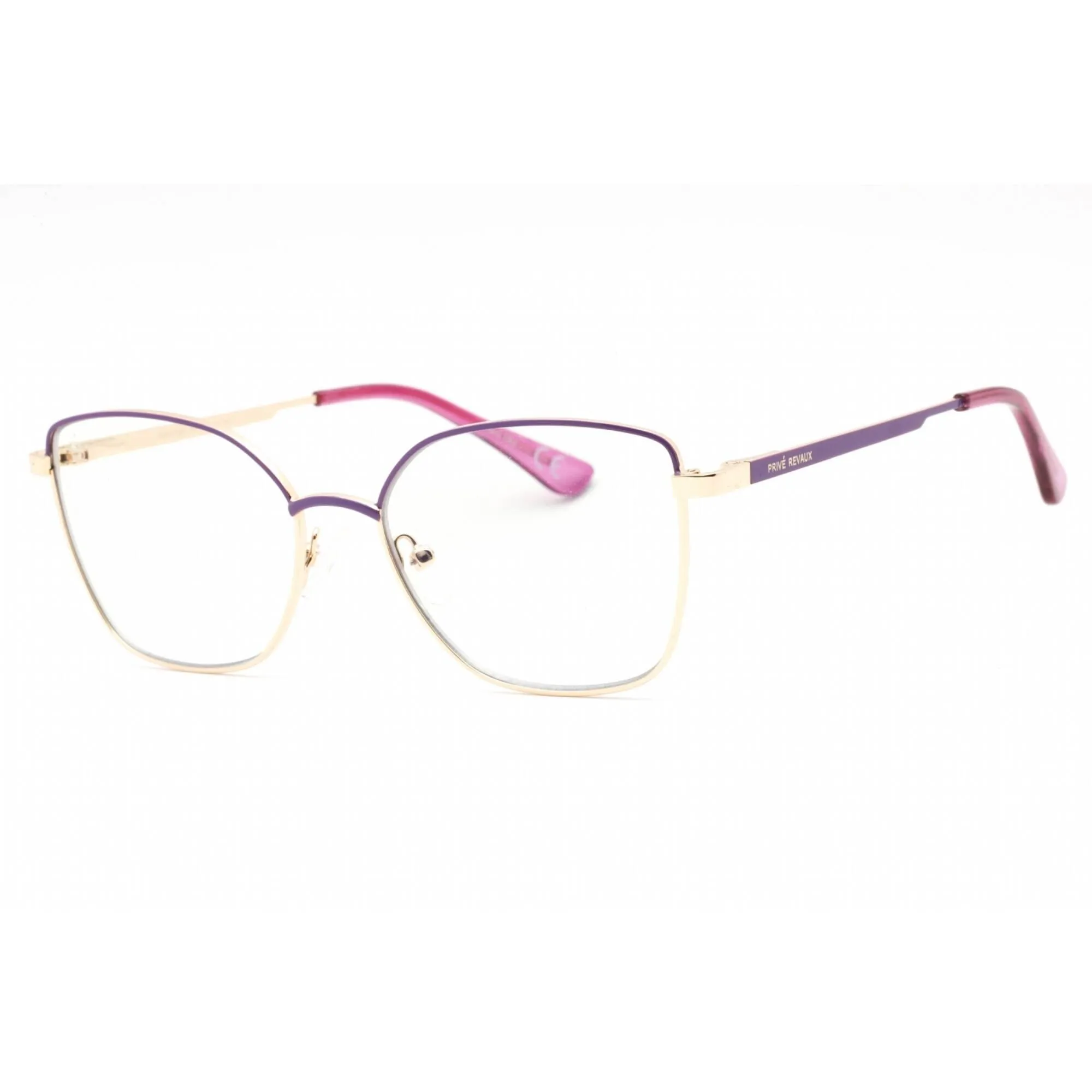 Prive Revaux Women's Eyeglasses - Full Rim Metal Cat Eye Frame | School Night Purple
