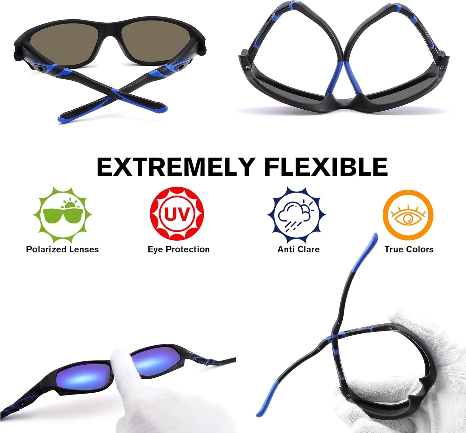 Pro Acme Kids Sunglasses for Boys Girls, Polarized Sports Baseball Sunglasses Unbreakable Shades for Children Age 4-10