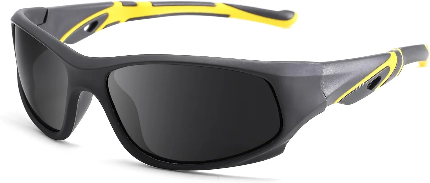 Pro Acme Kids Sunglasses for Boys Girls, Polarized Sports Baseball Sunglasses Unbreakable Shades for Children Age 4-10