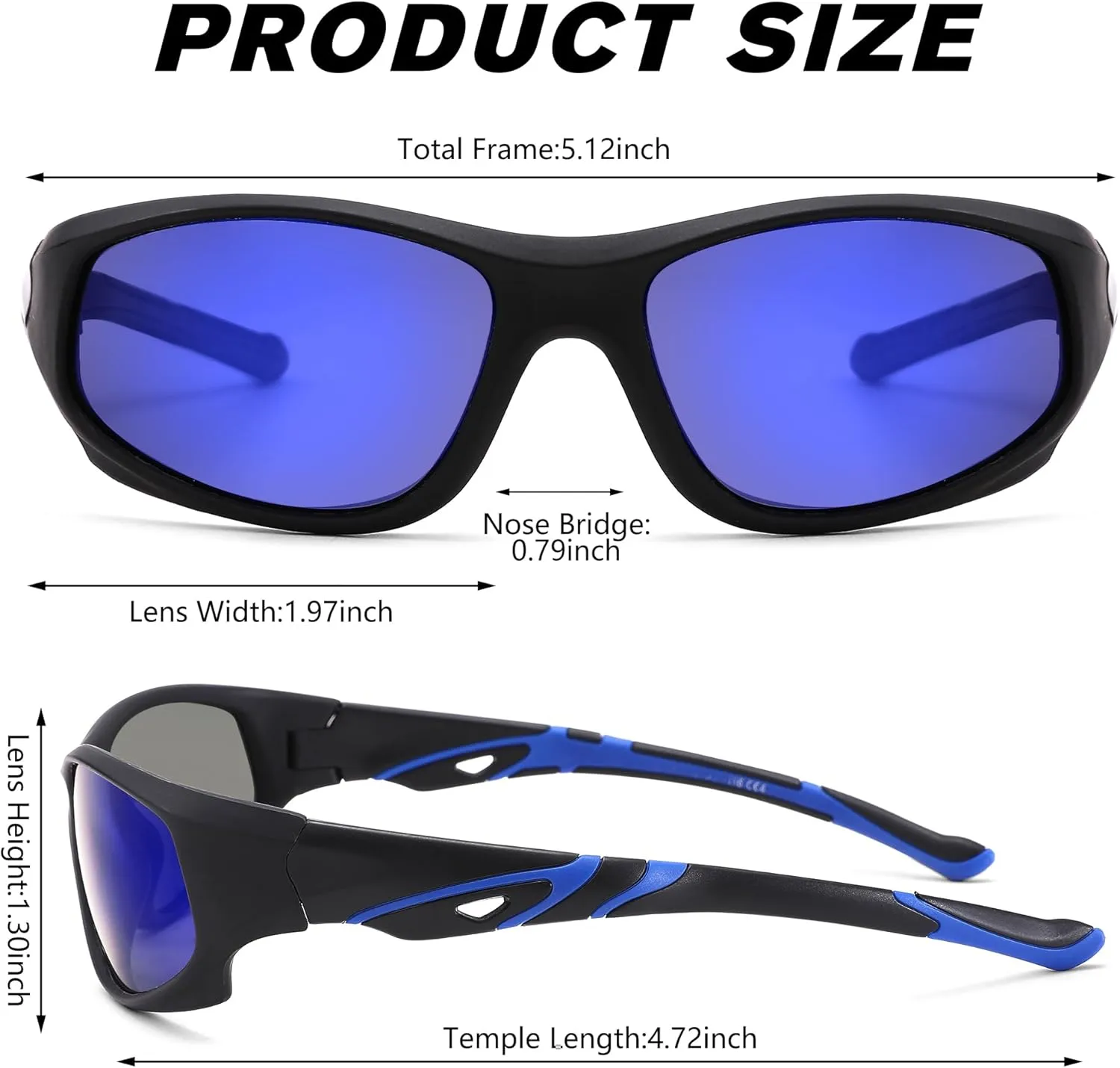 Pro Acme Kids Sunglasses for Boys Girls, Polarized Sports Baseball Sunglasses Unbreakable Shades for Children Age 4-10