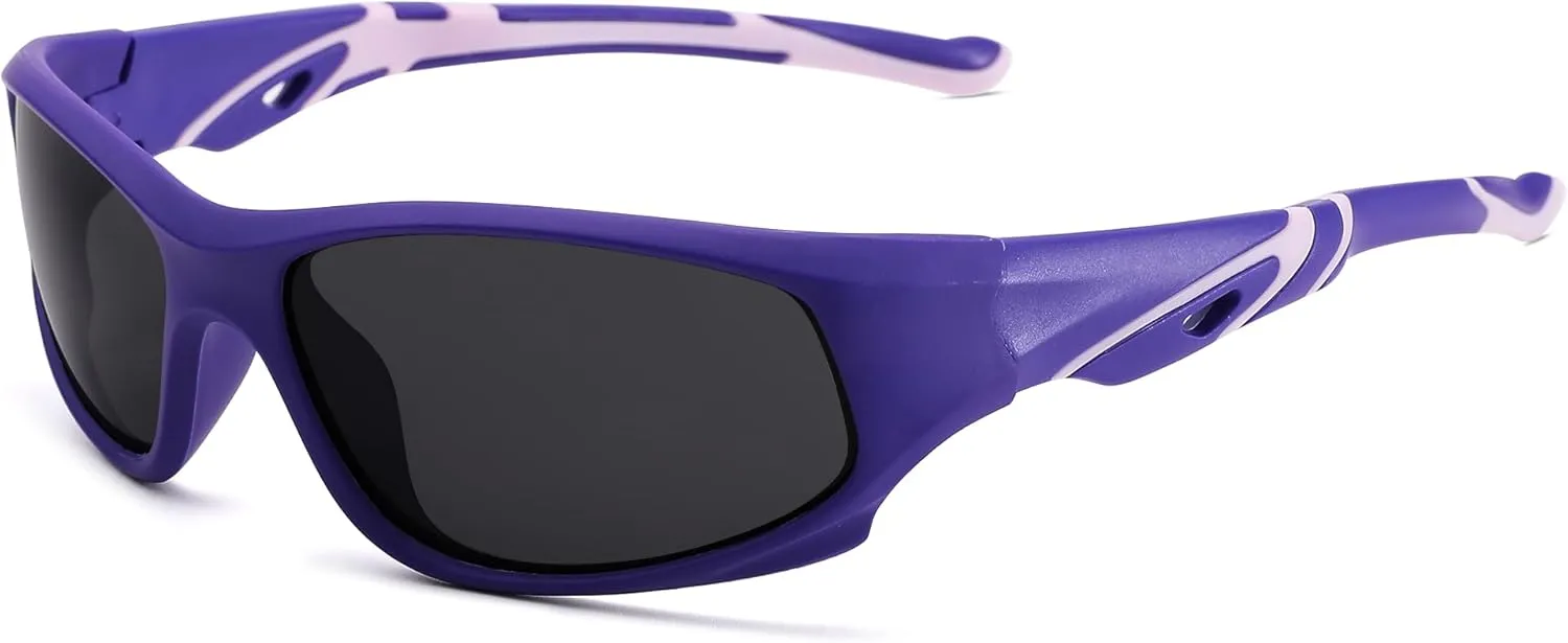 Pro Acme Kids Sunglasses for Boys Girls, Polarized Sports Baseball Sunglasses Unbreakable Shades for Children Age 4-10