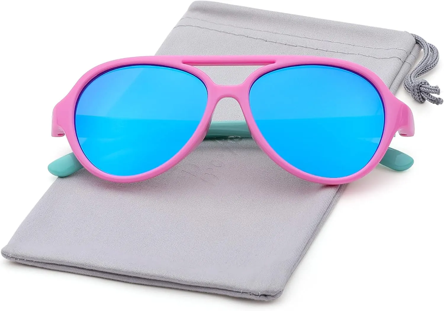 Pro Acme Polarized TPEE Durable Aviator Kids Sunglasses for Boys Girls Soft Rubber Flexible Frame Protective Eyewear Age 3-8