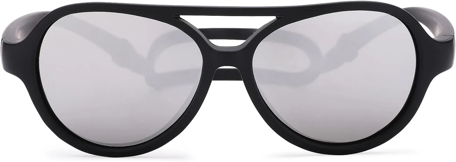 Pro Acme Polarized TPEE Durable Aviator Kids Sunglasses for Boys Girls Soft Rubber Flexible Frame Protective Eyewear Age 3-8