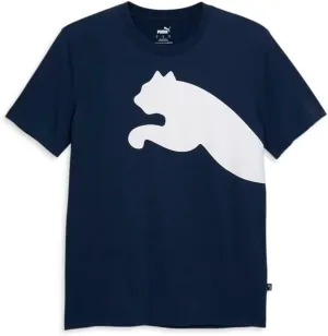 PUMA Mens Oversized Logo Crew Neck Short Sleeve Casual Tops Casual - Blue - Size XS