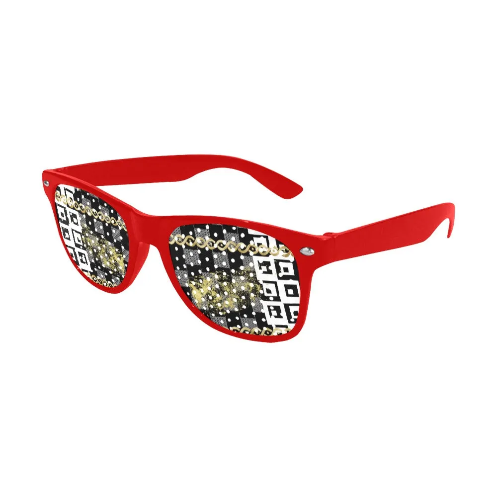 Punteggiato BLACK Red frame Custom Goggles (Perforated Lenses)
