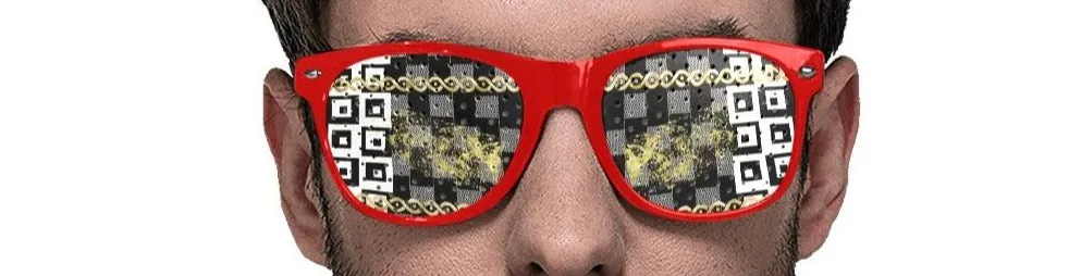 Punteggiato BLACK Red frame Custom Goggles (Perforated Lenses)