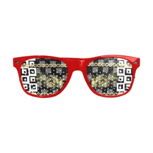 Punteggiato BLACK Red frame Custom Goggles (Perforated Lenses)