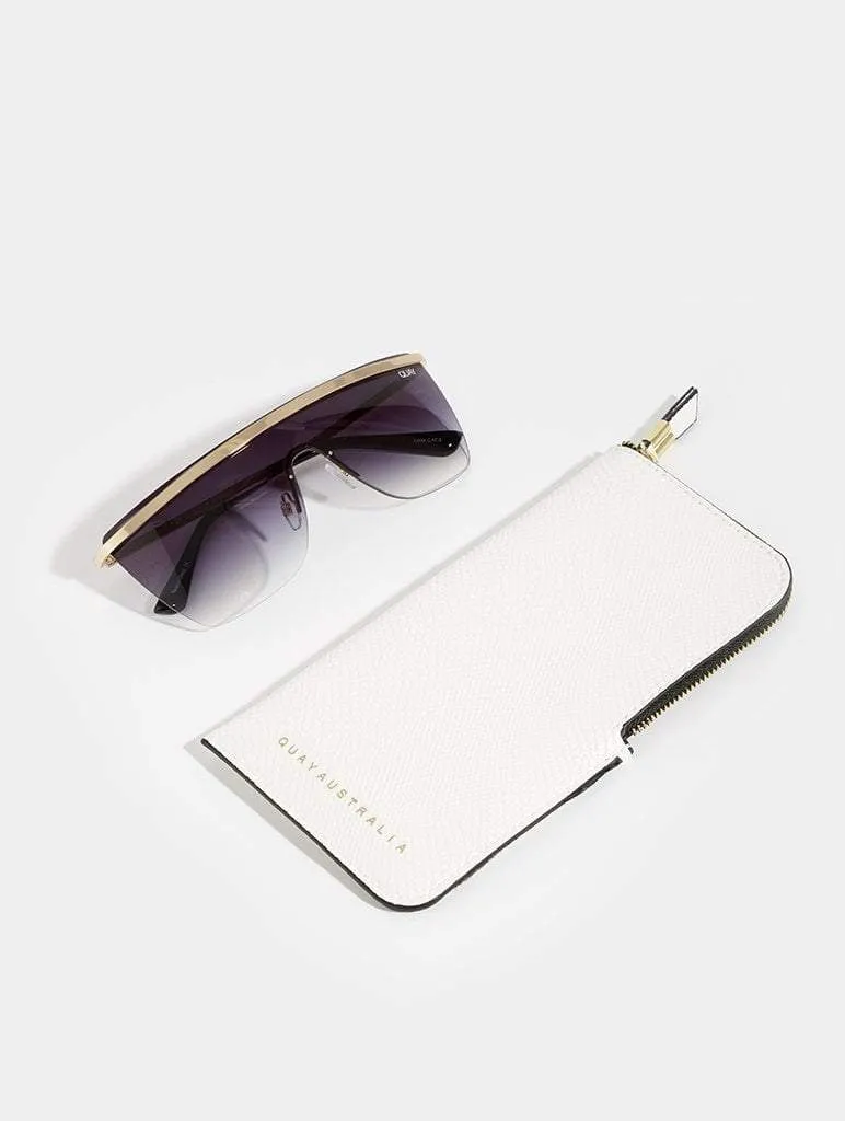 Quay x JLo Get Right Shield Sunglasses in Black Fade