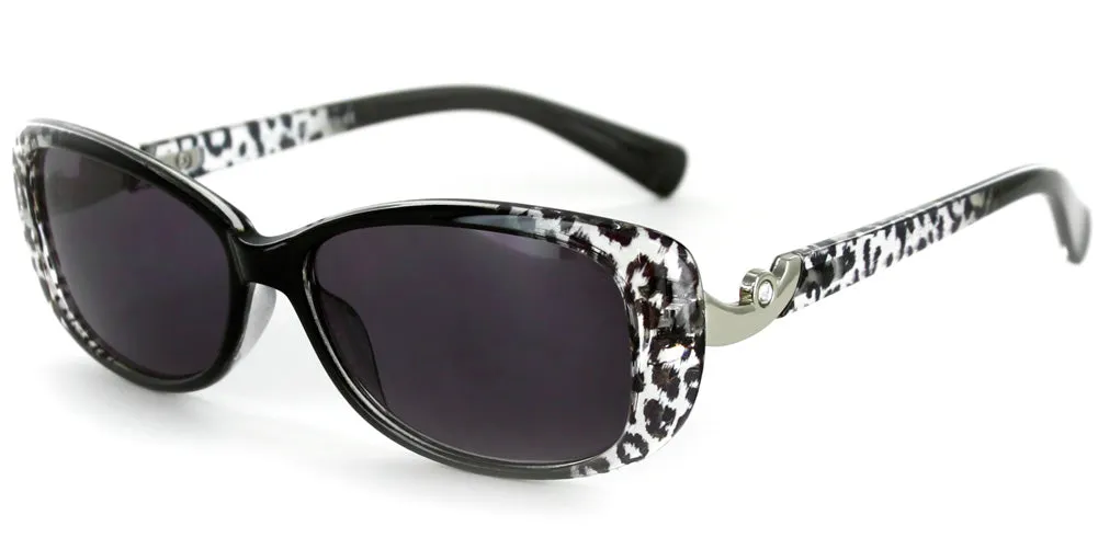 "Lynx" Full Lens (NON-BIFOCAL) Rx-Able Women's Animal Print Reading Sunglasses