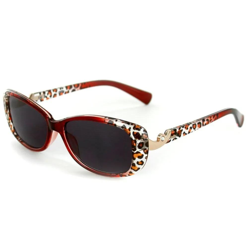 "Lynx" Full Lens (NON-BIFOCAL) Rx-Able Women's Animal Print Reading Sunglasses