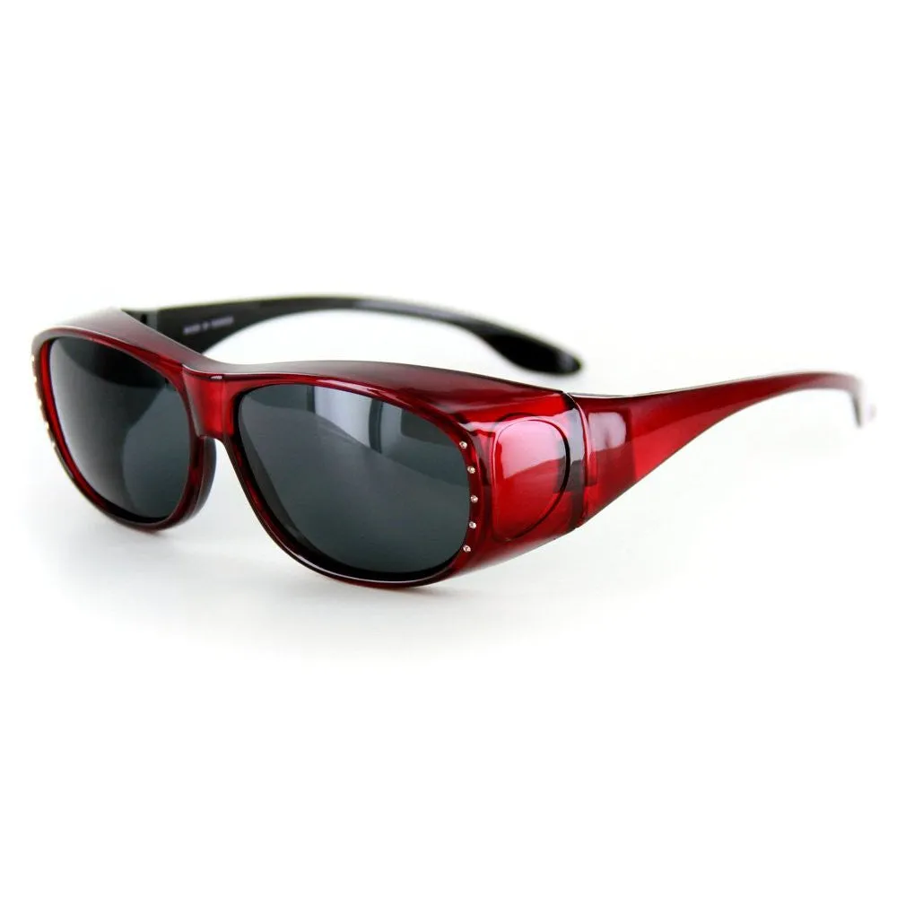 "Rhinestone Hideaways" Over-Prescription Polarized Sunglasses