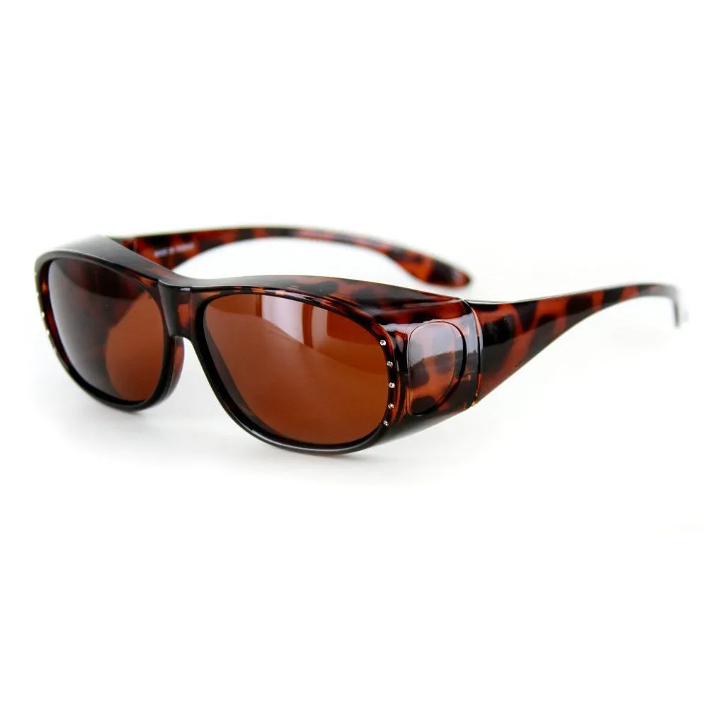 "Rhinestone Hideaways" Over-Prescription Polarized Sunglasses