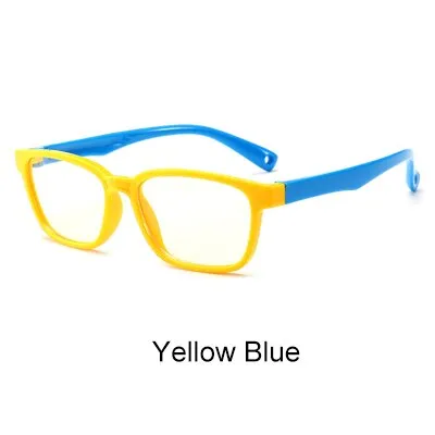 Ralferty Kids Square Eyeglasses Anti-blue Light TR90 Flexible M8140