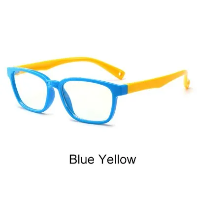 Ralferty Kids Square Eyeglasses Anti-blue Light TR90 Flexible M8140