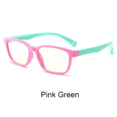 Ralferty Kids Square Eyeglasses Anti-blue Light TR90 Flexible M8140