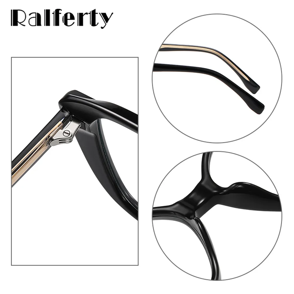 Ralferty Women's Full Rim Square Cat Eye Tr 90 Acetate Eyeglasses D908