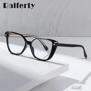 Ralferty Women's Full Rim Square Cat Eye Tr 90 Acetate Eyeglasses D908