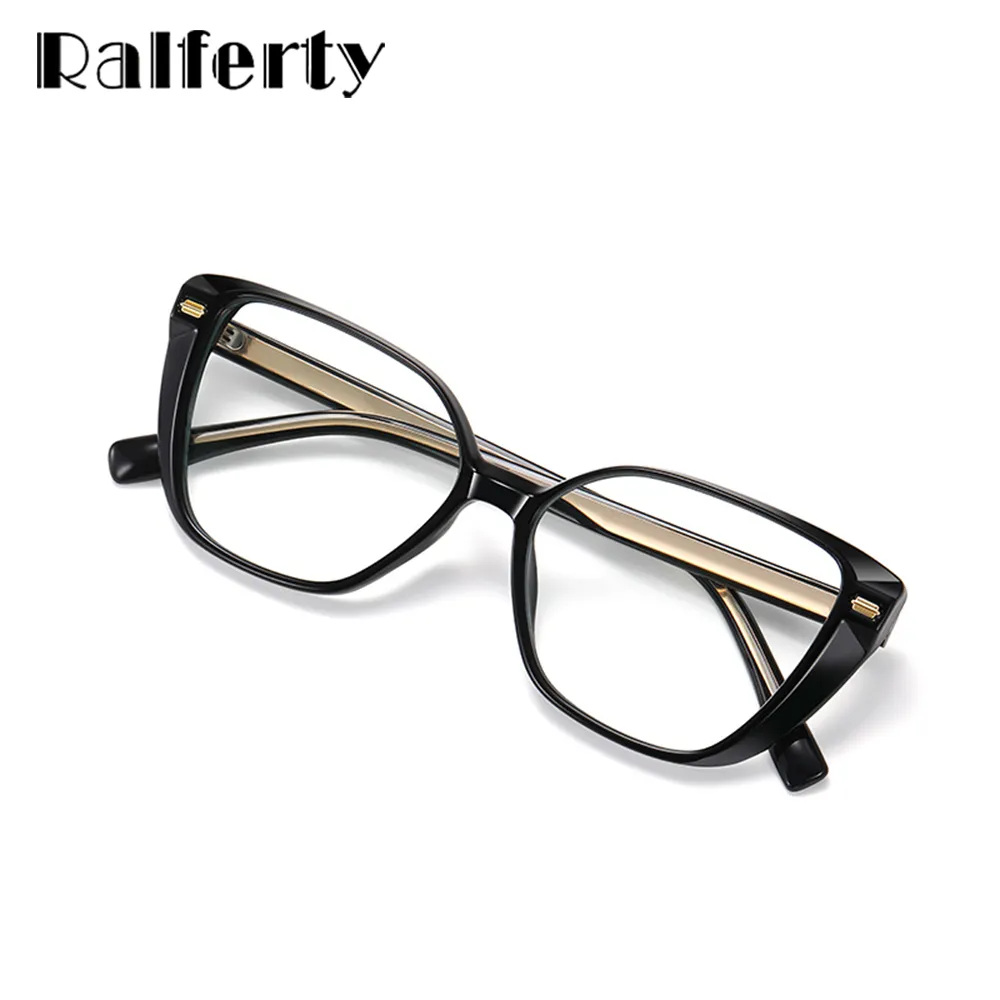 Ralferty Women's Full Rim Square Cat Eye Tr 90 Acetate Eyeglasses D908