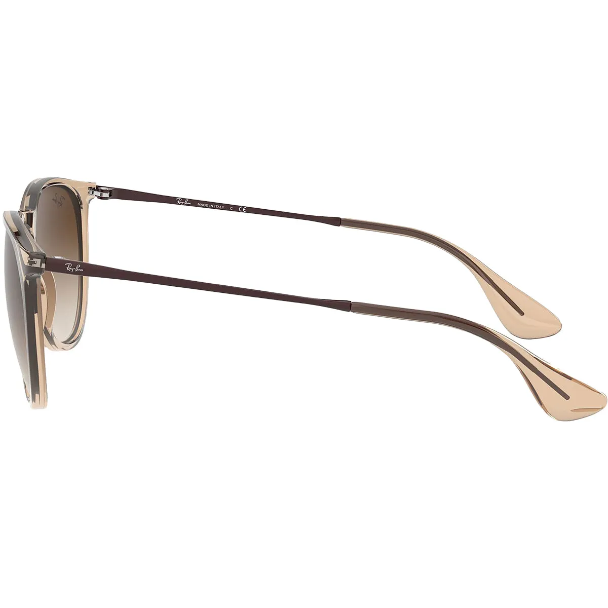 Ray-Ban Erika Classic Sunglasses - Polished Transparent Light Brown/Brown