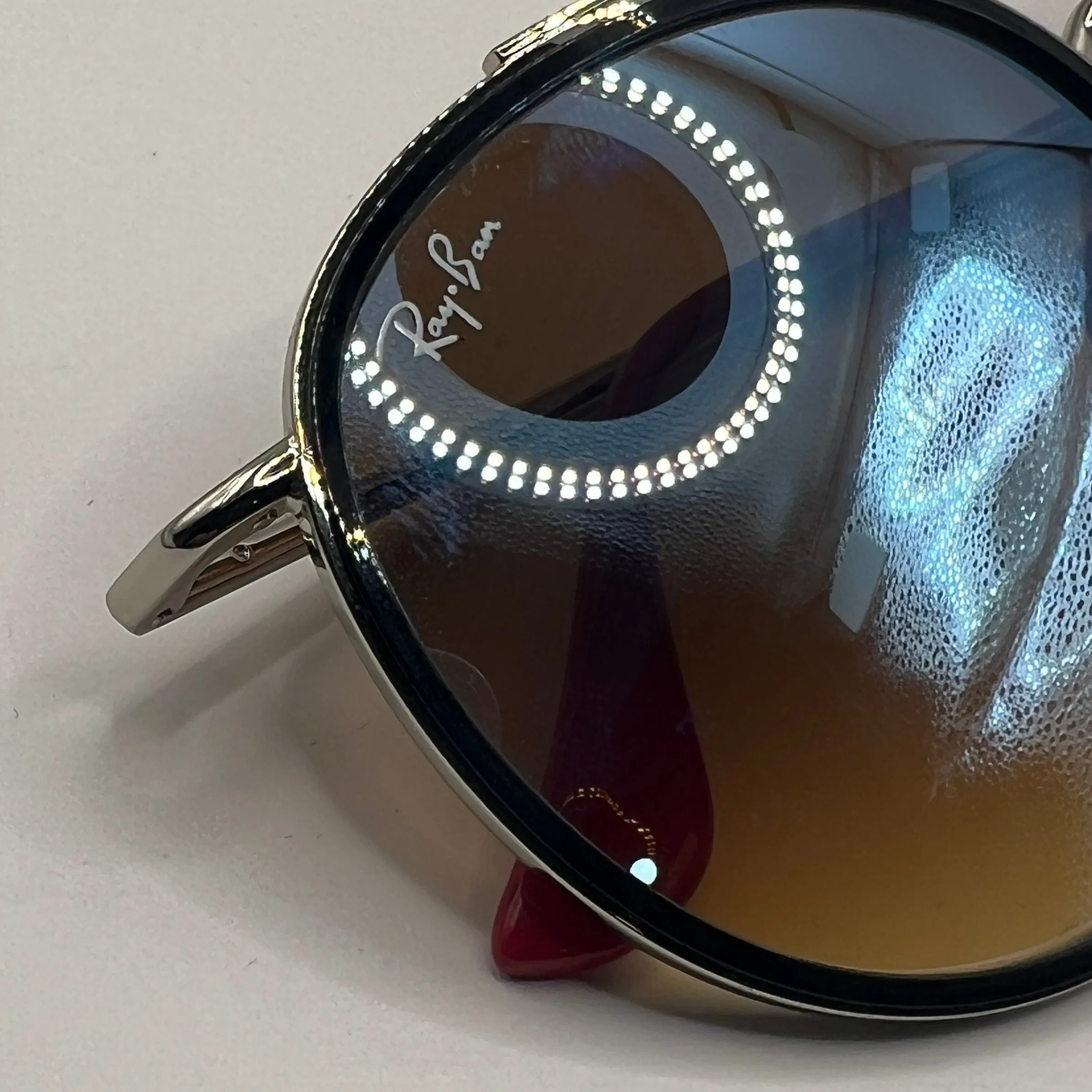 Ray-Ban Ferrari RB3647-M F031/30 Sunglasses - Silver Frame, Gradient Blue Lens