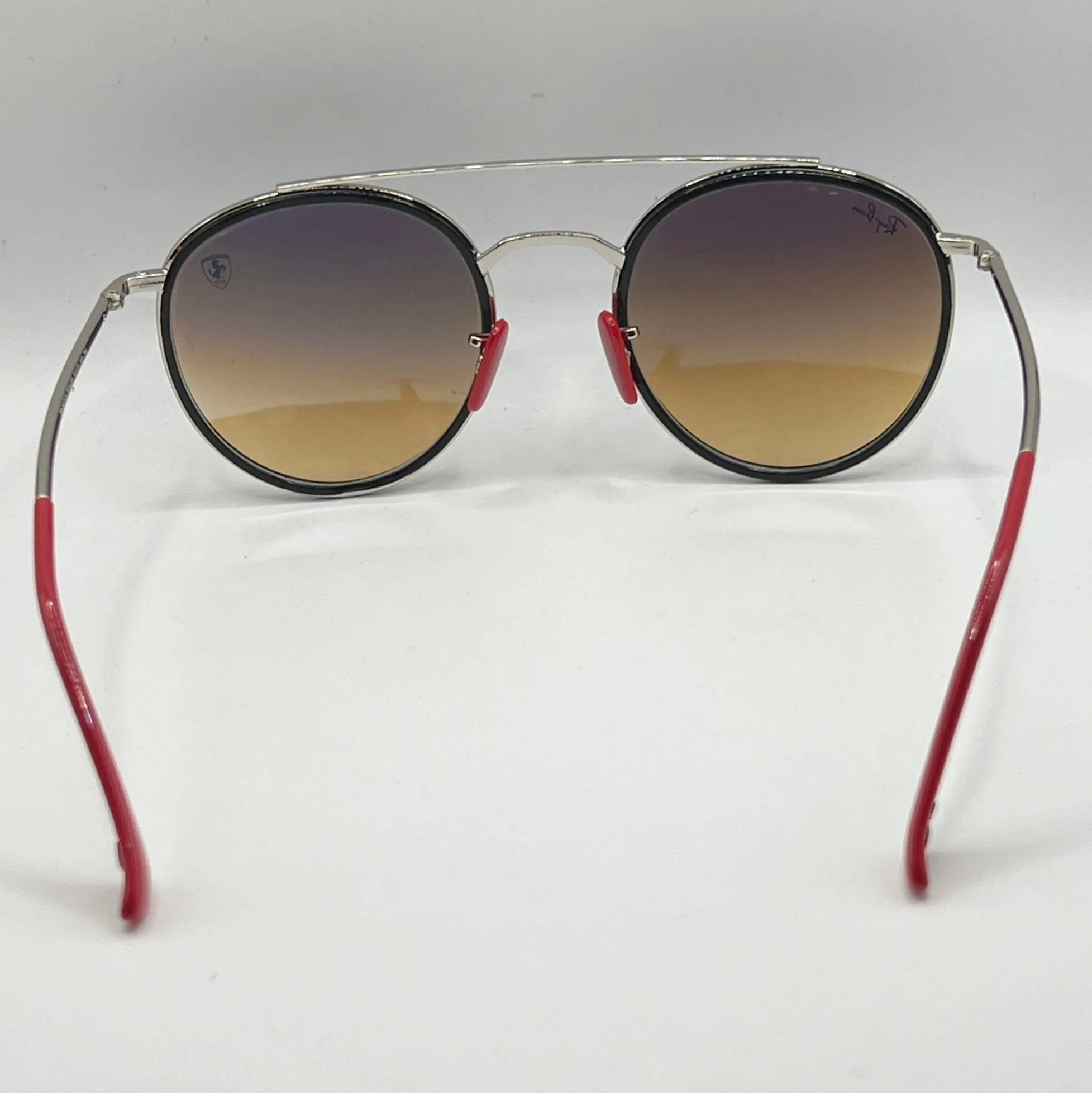 Ray-Ban Ferrari RB3647-M F031/30 Sunglasses - Silver Frame, Gradient Blue Lens