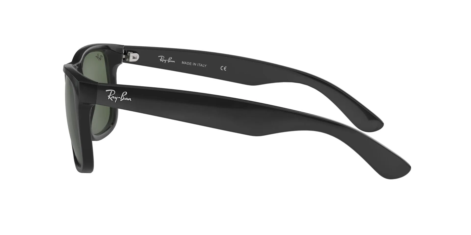 RAY-BAN Justin Black - Green Classic Sunglasses
