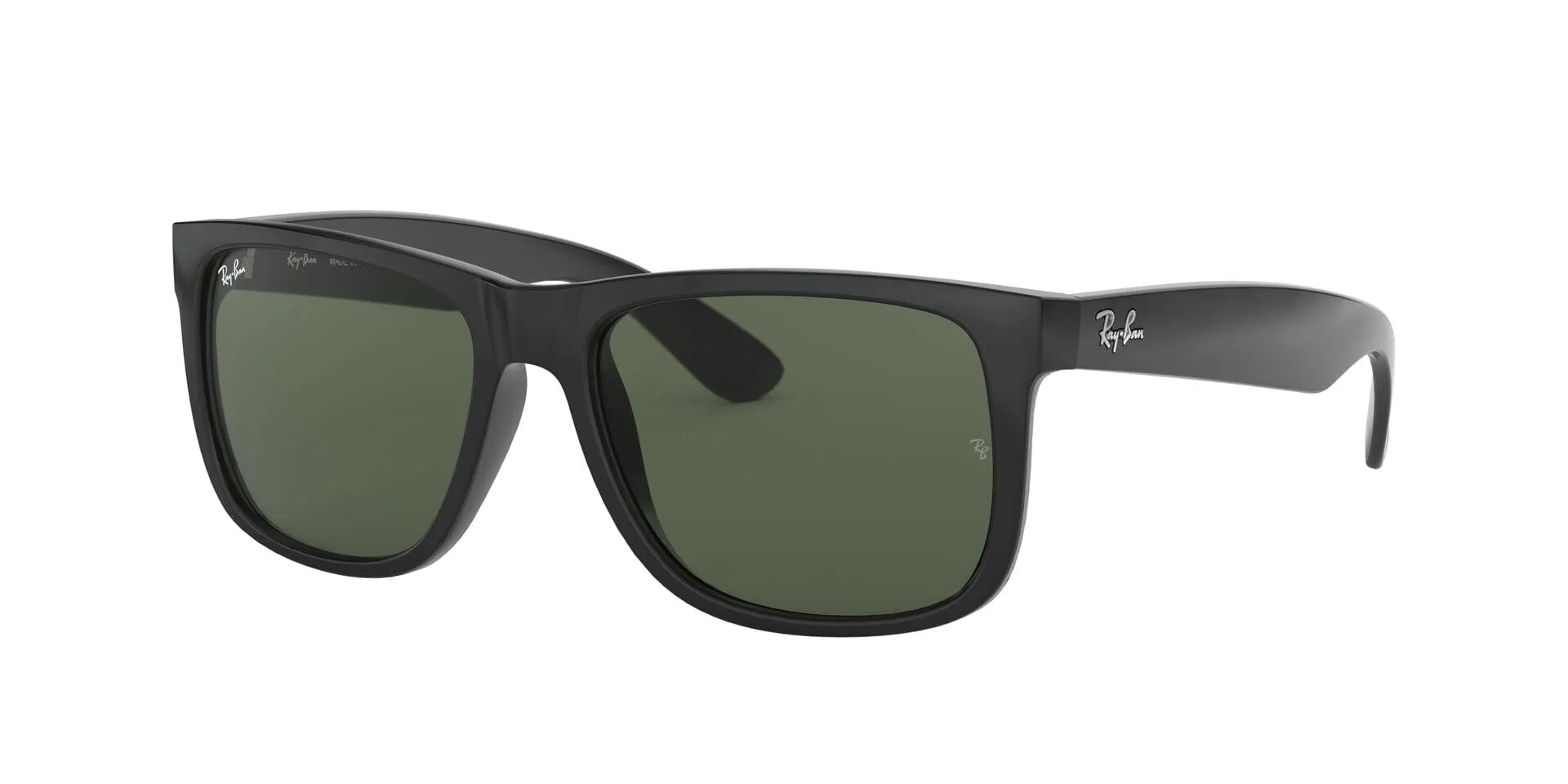 RAY-BAN Justin Black - Green Classic Sunglasses
