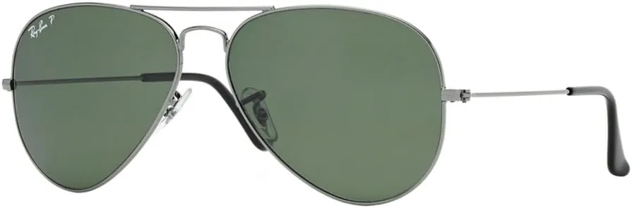 Ray-Ban Ray Ban RB 3025 004/58 Aviator Large Metal - Black/Green Polarized, 62 mm