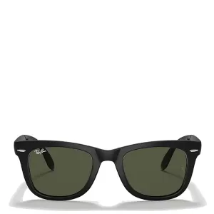 Ray-Ban RB4105 601S 50 Folding Wayfarer Sunglasses Black / Green Lens