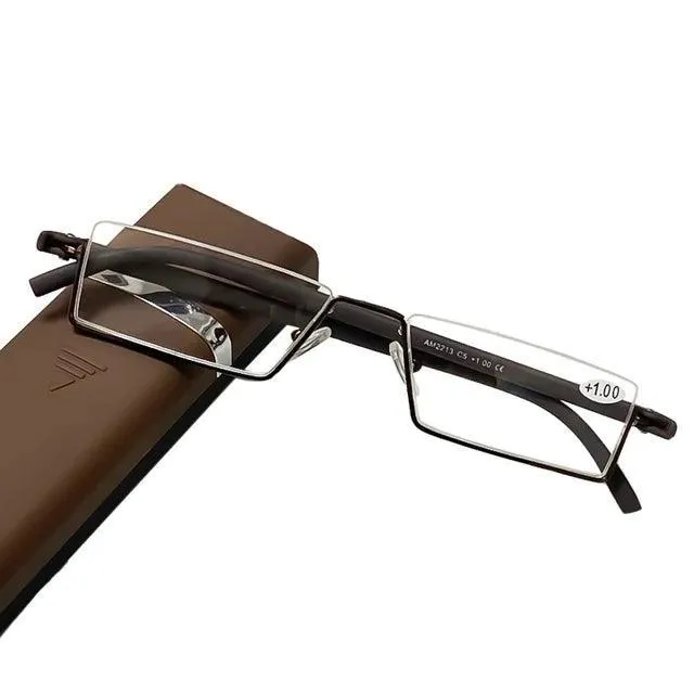 Reading Glasses – Lightweight Alloy Frame with Clear Acrylic Lenses, Anti-Reflective Coating for Comfortable, Clear Vision
