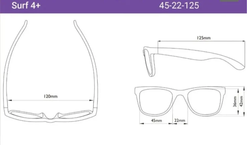 Real Shades “Surf” Sunglasses in Steel Blue : Size Toddler 2 