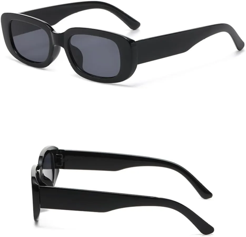 Rectangle Fashion Sunglasses For Women Men Retro Vintage UV400 Sun Shades Glasses For Summer Beach Travel
