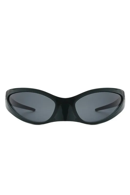 Rectangle Retro Irregular Oval Fashion Sunglasses