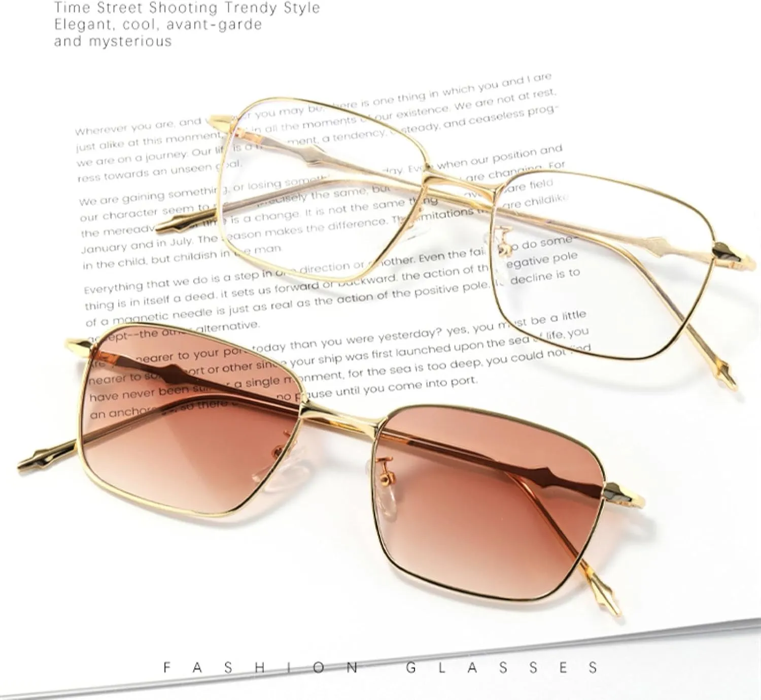 Rectangle Sunglasses for Women Metal Frame Glasses Vintage Gradient Men Uv400