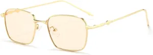 Rectangle Sunglasses for Women Metal Frame Glasses Vintage Gradient Men Uv400
