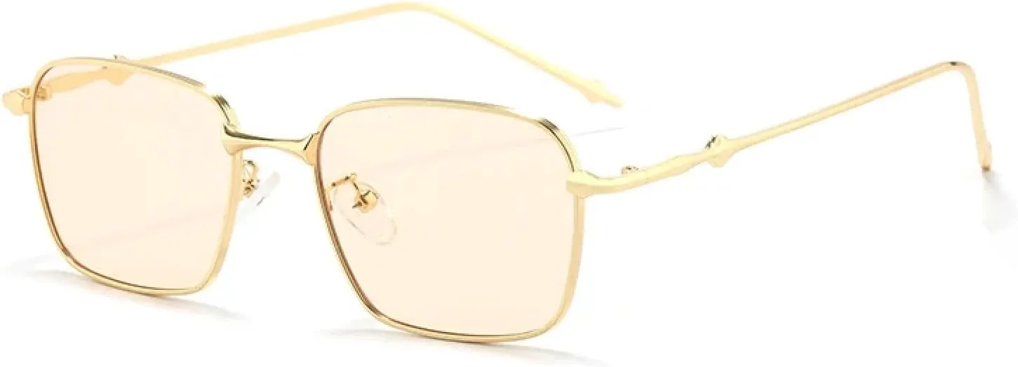 Rectangle Sunglasses for Women Metal Frame Glasses Vintage Gradient Men Uv400