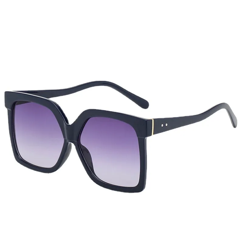Retro Big Box New Sunglasses Contrast Color Sunglasses