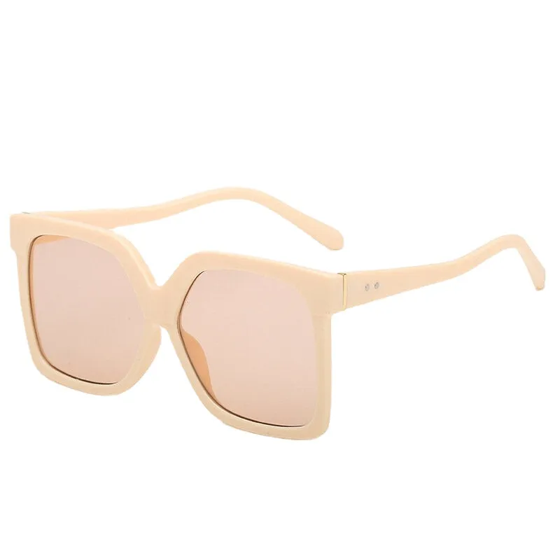 Retro Big Box New Sunglasses Contrast Color Sunglasses