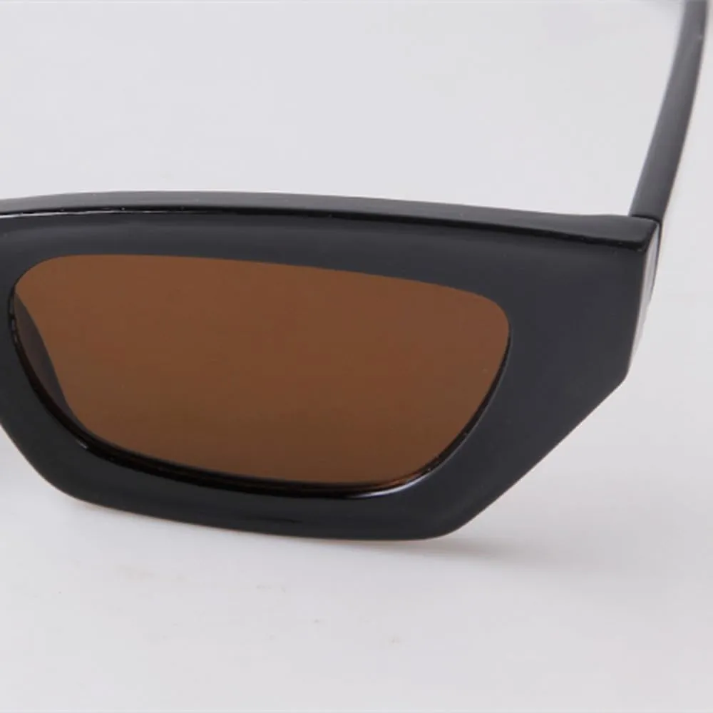 Retro Brown Lenses Rectangle Sunglasses Women Men Vintage Wine Red Cat Eye Sun Glasses Female Shades