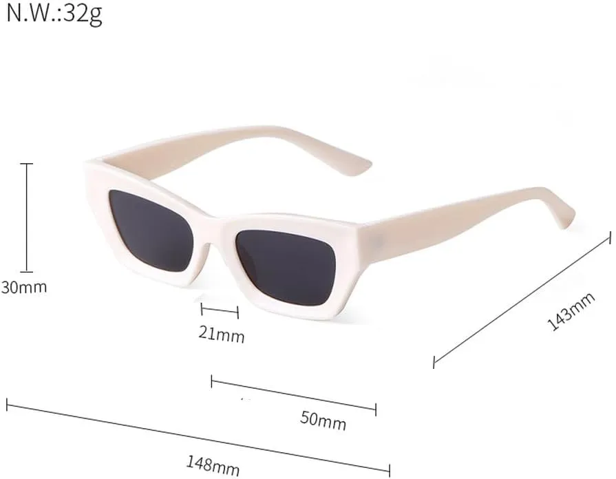Retro Brown Lenses Rectangle Sunglasses Women Men Vintage Wine Red Cat Eye Sun Glasses Female Shades