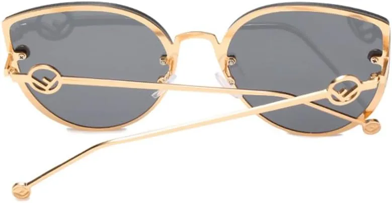 Retro Cat Eye Sunglasses Women Metal Sun Glasses Female Black Vintage Ladies