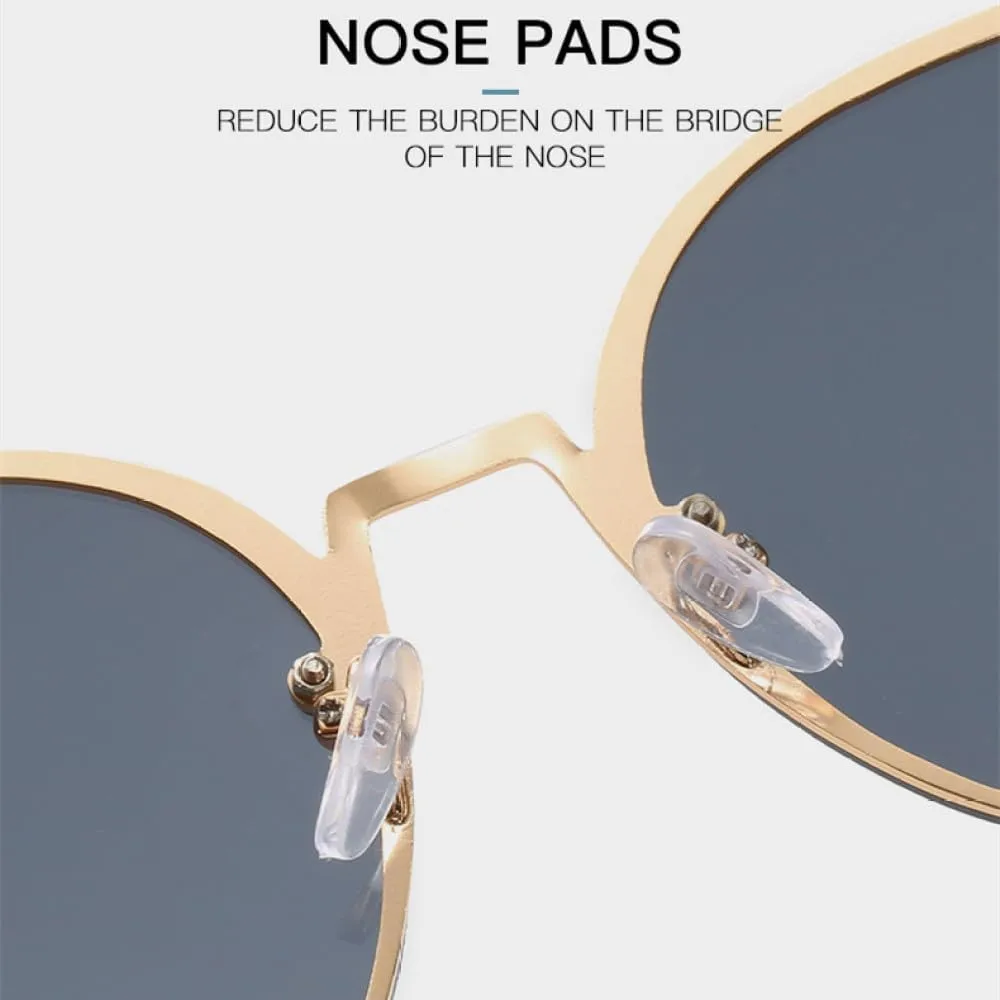 Retro Cat Eye Sunglasses Women Metal Sun Glasses Female Black Vintage Ladies